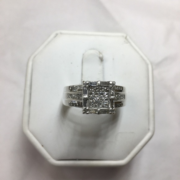 engagement diamonds ring silver 0.75 ct w - Picture 3 of 8